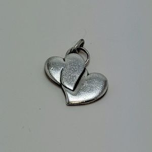 Retired James Avery double heart charm